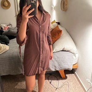 Express button down dress